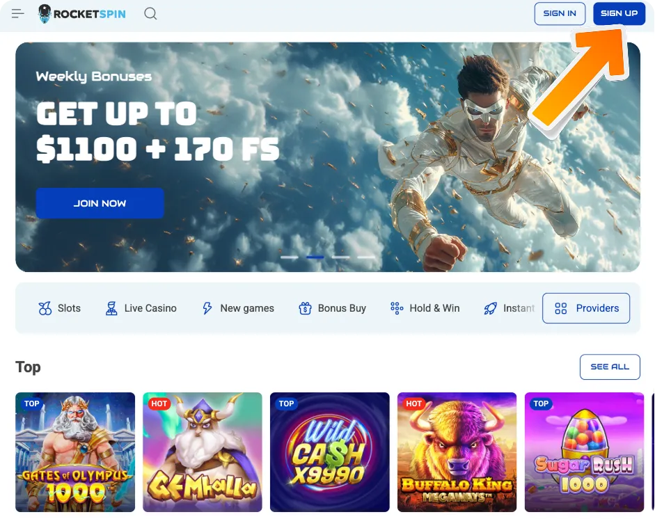 rocketspin login